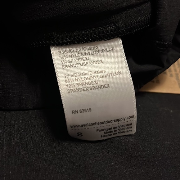 Avalanche black ripstop slim fitting pants, four-way stretch, new, small - Picture 13 of 14
